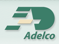 Het logo van adelco